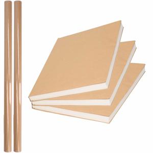 Duni rol Kaftpapier/verzendpapier rol - 2x stuks - 500 x 70 cm - bruin - 80 grams kwaliteit