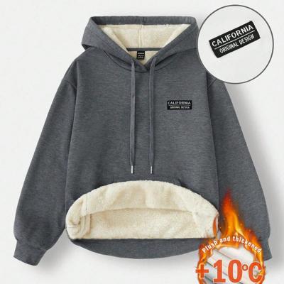 Bon&Bon Women's Loose Casual Gray Hoodie | Warm Long Sleeve Pullover Grey-8 / XS