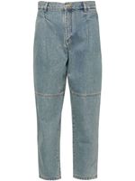 Moschino high-rise tapered-leg jeans - Bleu