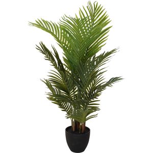 1x Groene kunst goudpalm planten in pot 94 cm