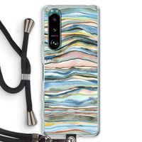 Watercolor Agate: Sony Xperia 5 III Transparant Hoesje met koord