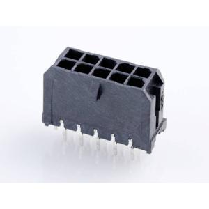 Molex 430451025 Male header, inbouw (standaard) Totaal aantal polen: 10 Rastermaat: 3 mm Inhoud: 1 stuk(s) Tray