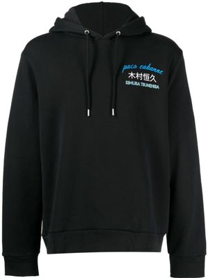 Rabanne x Kimura Tsunehisa hoodie à imprimé graphique - Noir