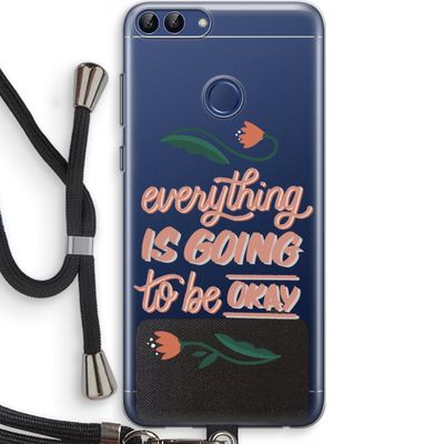 Optimistic flower girl: Huawei P Smart (2018) Transparant Hoesje met koord
