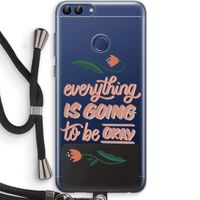 Optimistic flower girl: Huawei P Smart (2018) Transparant Hoesje met koord