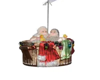 Kerstornament Kerstman in Jacuzzi 1st