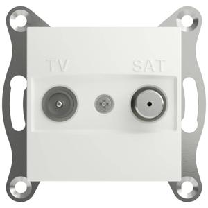 Schneider Electric TV-satelliet doorvoercontactdoos Asfora Wit (RAL 9003) EPH3470321D 1 stuk(s)