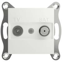 Schneider Electric TV-satelliet doorvoercontactdoos Asfora Wit (RAL 9003) EPH3470321D