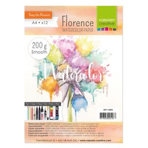 Aquarel papier schetsboek 12 vellen 200 gram A4 formaat 21 x 30 cm