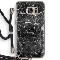 Zwart marmer: Samsung Galaxy S7 Transparant Hoesje met koord Zwart marmer: Samsung Galaxy S7 Transparant Hoesje met koord