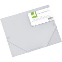 Q-CONNECT elastomap, A4, 3 kleppen en elastieken, transparant PP, transparant