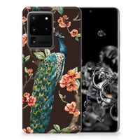 Samsung Galaxy S20 Ultra TPU Hoesje Pauw met Bloemen - thumbnail