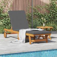 Ligstoel 2 pcs Bruin 40 x 40 x 40cm Massief acaciahout