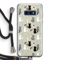 Katten: Samsung Galaxy S10e Transparant Hoesje met koord