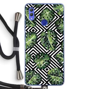 Geometrische jungle: Honor Note 10 Transparant Hoesje met koord