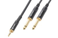 PD-Connex 177133 audio kabel 3 m 3.5mm 2 x 6.35mm Zwart - thumbnail