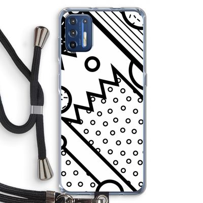 Pop Art #4: Motorola Moto G9 Plus Transparant Hoesje met koord