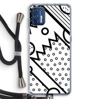 Pop Art #4: Motorola Moto G9 Plus Transparant Hoesje met koord