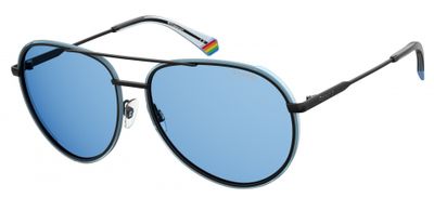 Polaroid zonnebril 6116/G/S piloten heren zwart/lichtblauw