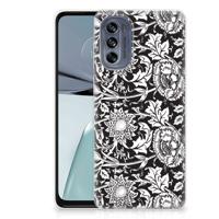 Motorola Moto G62 5G | TPU Case | Black Flowers