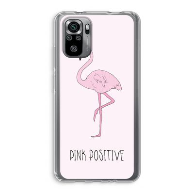 Pink positive: Xiaomi Redmi Note 10S Transparant Hoesje
