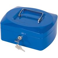 Q-CONNECT geldkoffer, 205 x 160 x 85 mm, blauw