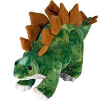 Wild Republic pluche Stego dinosaurus - knuffel - groen/bruin - 25 cm