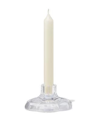 051 Kandelaar 9.7x5cm Glas Transparant Bloem (transparant)