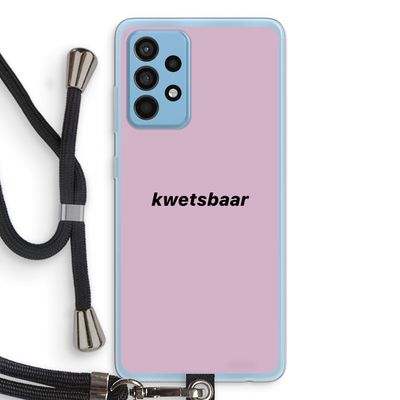 kwetsbaar: Samsung Galaxy A52 Transparant Hoesje met koord