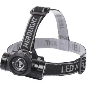 LED Hoofdlamp - Aigi Buvin - Waterdicht - 50 Meter - Kantelbaar - 1 LED - 1.8W - Zwart | Vervangt 10W