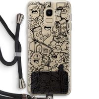 Vexx Black City : Samsung Galaxy J6 (2018) Transparant Hoesje met koord