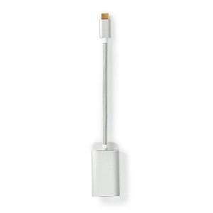 USB-Adapter | USB 3.2 Gen 1 | USB-C Male | Mini DisplayPort | 0.20 m | Rond | Verguld | Gebreid / Nylon | Zilver | Cover Window Box