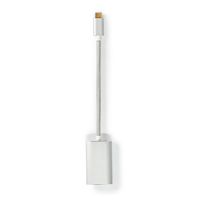 USB-Adapter | USB 3.2 Gen 1 | USB-C Male | Mini DisplayPort | 0.20 m | Rond | Verguld | Gebreid / Nylon | Zilver | Cover Window Box - thumbnail