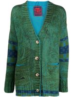 Pierre-Louis Mascia cardigan en laine vierge à coupe oversize - Vert