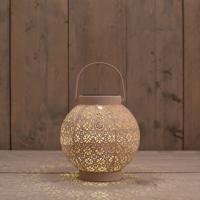 Solar lantaarn metaal 19x18 cm zand Anna's Collection - Annas collection