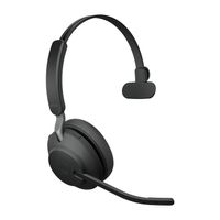 Jabra Evolve2 65 monaural On Ear headset Telefoon Bluetooth Mono Zwart Volumeregeling, Indicator voor batterijstatus, Microfoon uitschakelbaar (mute) - thumbnail