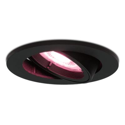 Oslo smart inbouwspot - Wifi + Bluetooth - RGBWW - GU10 - Kantelbaar - Google Home, Amazon Alexa en Siri - IP20 voor binnen - Zwart