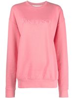 JW Anderson logo-embroidered cotton sweatshirt - Rose