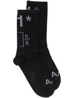 A-COLD-WALL* chaussettes à logo A/1 intarsia - Noir