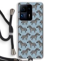 Zebra: Xiaomi Mi Mix 4 Transparant Hoesje met koord