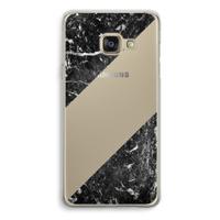 Zwart marmer: Samsung Galaxy A3 (2016) Transparant Hoesje