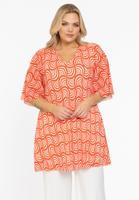 Yoek Tuniek plisse | Rood | Maat 42/44