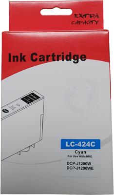 Huismerk Brother LC-424C cartridge cyaan