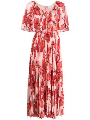 ETRO robe plissée à fleurs - Rose