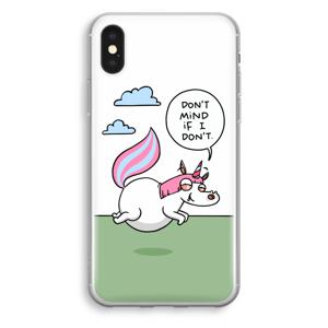 Unicorn: iPhone XS Transparant Hoesje