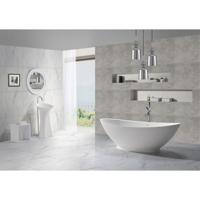 Wiesbaden Jasmijn Solid Surface Vrijstaand Bad - 186.5x84x59.5cm - Mat Wit