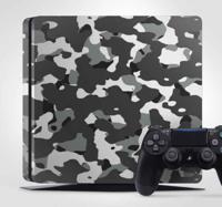 PS4 sticker Grijs camouflagepatroon - thumbnail