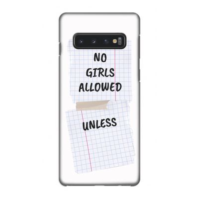 No Girls Allowed Unless: Samsung Galaxy S10 4G Volledig Geprint Hoesje