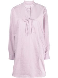 TOTEME robe-chemise en popeline à col montant - Violet