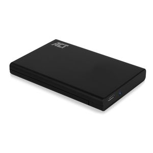 ACT AC1225 2.5" SATA Harde Schijf Behuizing | Schroefloos | USB-C 3.2 Gen2 | 10Gbps | Zwart